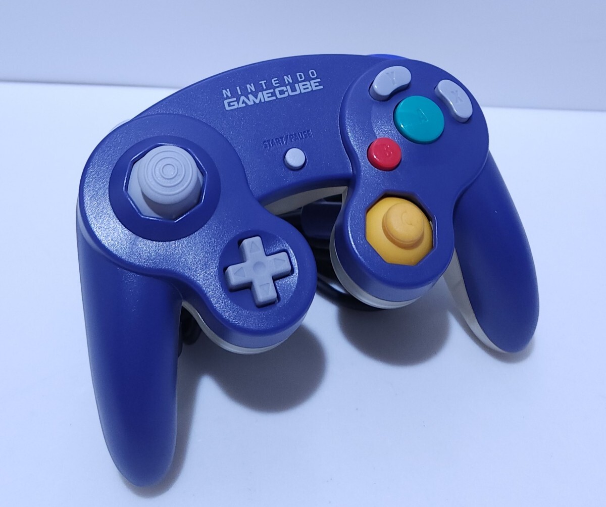  nintendo Game Cube управление оригинальный товар прозрачный + синий DOL-003 NINTENDO GAMECUBE Nintendo GC редкий товар прекрасный товар / рабочий товар рабочее состояние подтверждено (R-5)