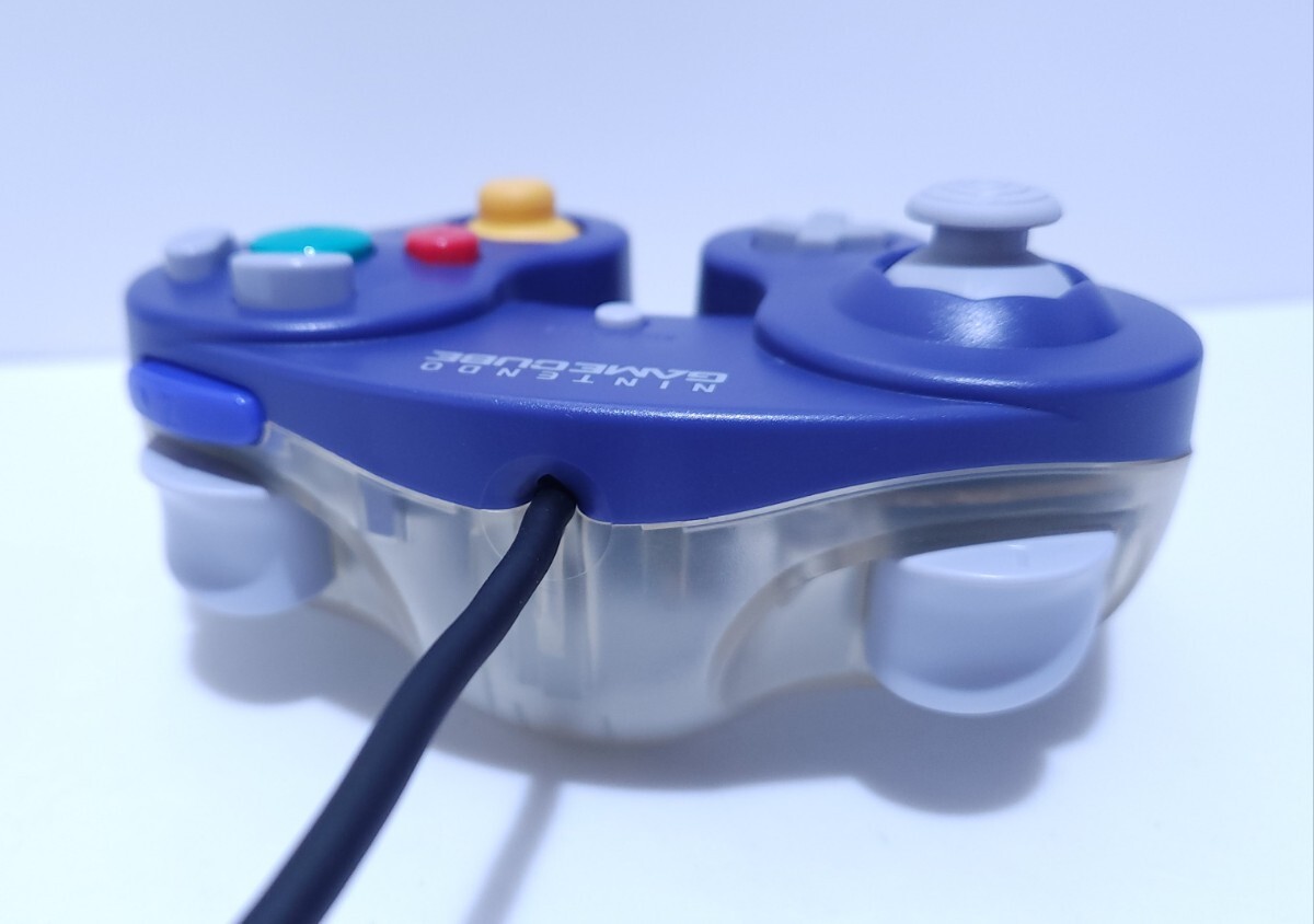  nintendo Game Cube управление оригинальный товар прозрачный + синий DOL-003 NINTENDO GAMECUBE Nintendo GC редкий товар прекрасный товар / рабочий товар рабочее состояние подтверждено (R-5)