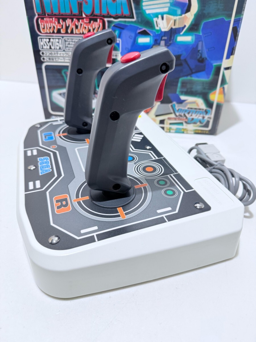  retro SS Sega Saturn twin палочка HSS-0151 SEGA SATURN TWIN-STICK редкий товар с ящиком прекрасный товар / рабочий товар рабочее состояние подтверждено (D-11)