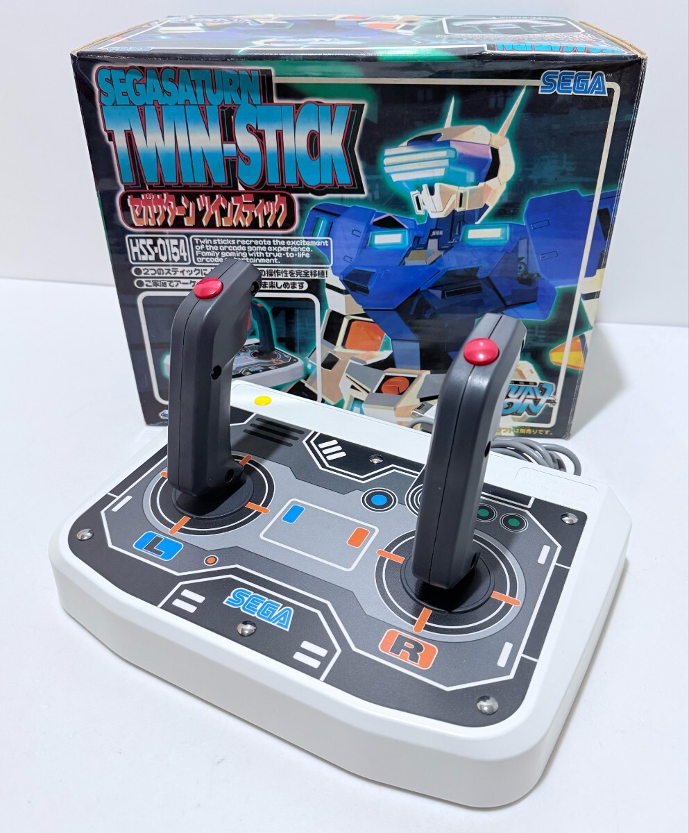  retro SS Sega Saturn twin палочка HSS-0151 SEGA SATURN TWIN-STICK редкий товар с ящиком прекрасный товар / рабочий товар рабочее состояние подтверждено (D-11)