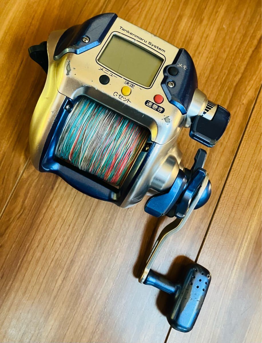 シマノ 電動丸 3000H ライン付 外観美品 通電、自動巻き上げ可能 SHIMANO 電動リール 青物、真鯛、イカ、コマセ等に。クラッチ不良あり。