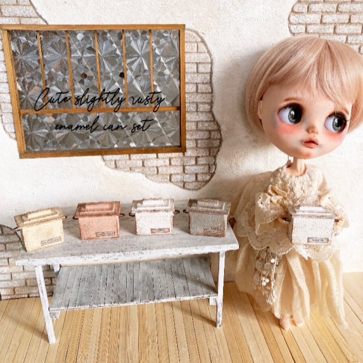 ミニチュア ドールハウス 背景ボード 壁 床 ブライス リカちゃん １／６ 家具 オビツ 棚 机 ドール ドール家具 カスタムブライス キッチン