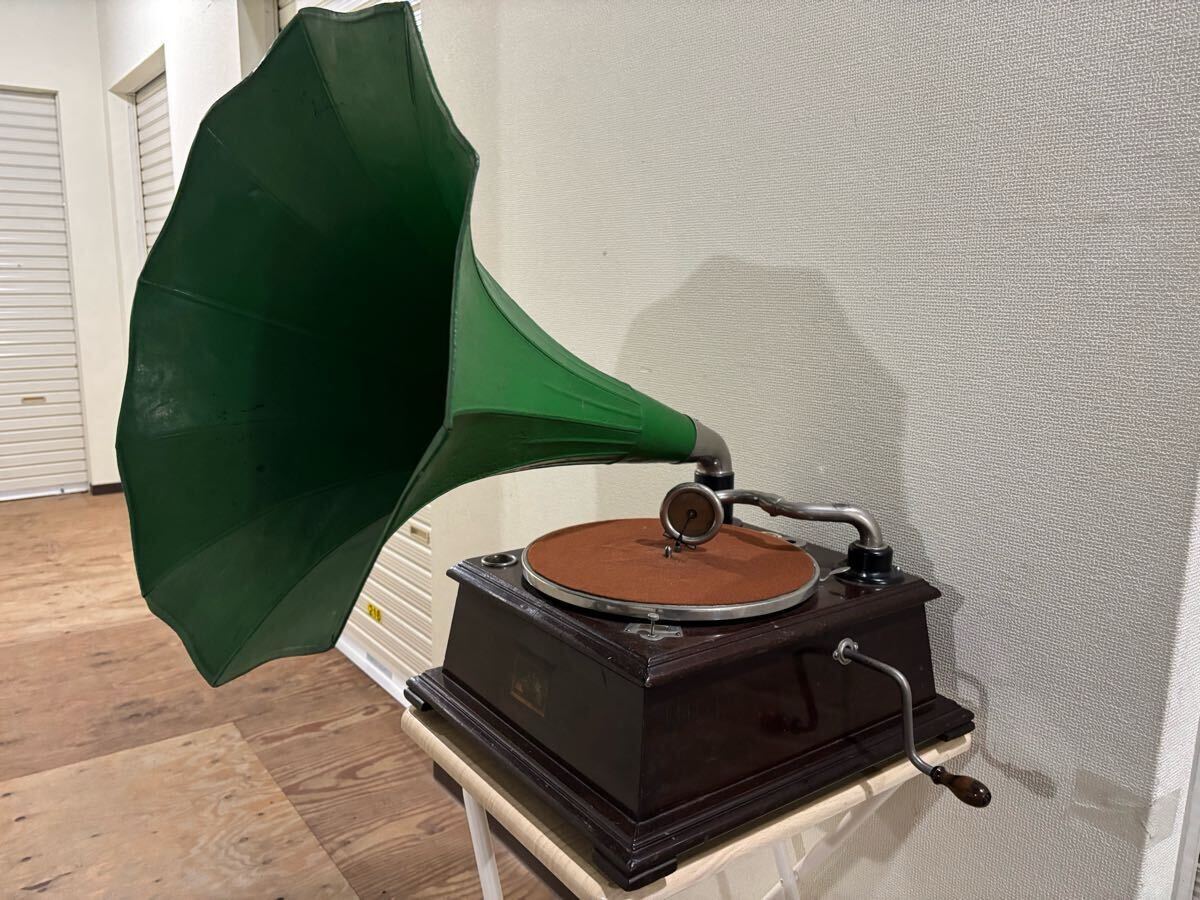 珍蓄音機 1925年頃 英HMV社 モデル32型 卓上 ラッパ 蓄音機 激 珍蓄音機 1925年頃 英HMV社 モデル32型 卓上 ラッパ 蓄音機 激