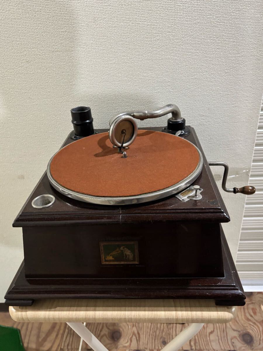 珍蓄音機 1925年頃 英HMV社 モデル32型 卓上 ラッパ 蓄音機 激 珍蓄音機 1925年頃 英HMV社 モデル32型 卓上 ラッパ 蓄音機 激