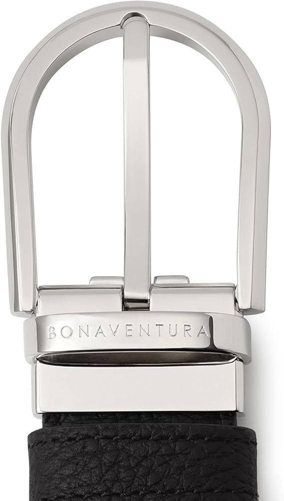 新品 BONAVENTURA メンズ ベルト スクエア ラウンドカット ブラック 新品 BONAVENTURA メンズ ベルト スクエア ラウンドカット ブラック