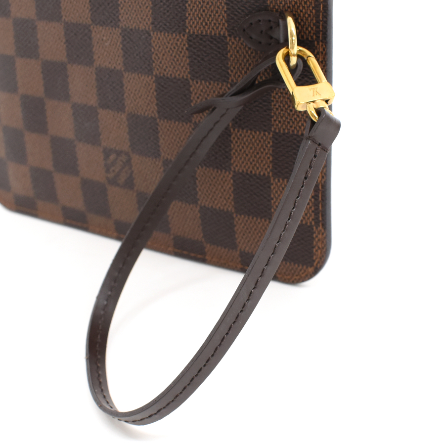 ルイヴィトン ポーチ ネヴァーフル用 ダミエエベヌ キャンバス ブラウン スリーズ LOUIS VUITTON
