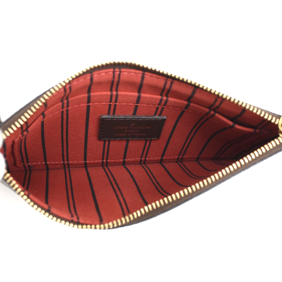 ルイヴィトン ポーチ ネヴァーフル用 ダミエエベヌ キャンバス ブラウン スリーズ LOUIS VUITTON