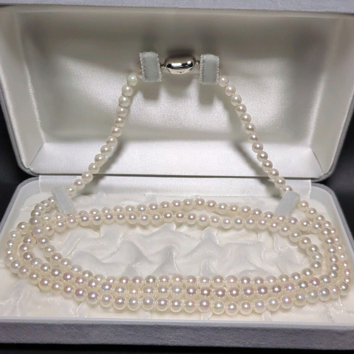 アコヤ本真珠 パール ネックレス 6.0-6.5mm 40cm silver アコヤ本真珠 パール ネックレス 6.0-6.5mm 40cm silver