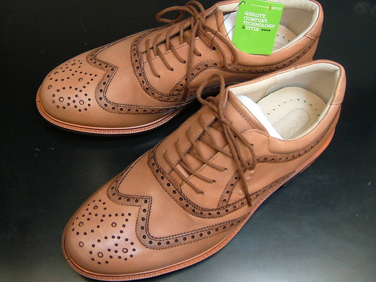 エコー ECCO 46 メンズ 28.5 ツアーハイブリッド ゴルフシューズ レザー 本革 ブラウン