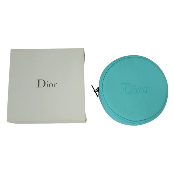 $ 新品 $ 箱入り 非売品 ◆ Dior ◆ クリスチャン ディオール ◆ レザー製・ 小銭入れ コインケース 小物入れ ポーチ ◆ ターコイズブルー_画像1