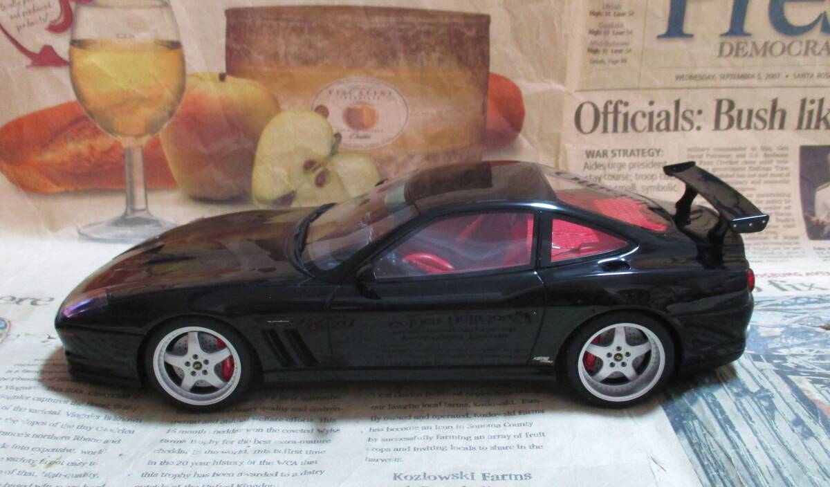 ★レア絶版*世界999台*GT Spirit*1/18*1997 Ferrari 550 Maranello Koenig Specials ブラック≠京商_画像5