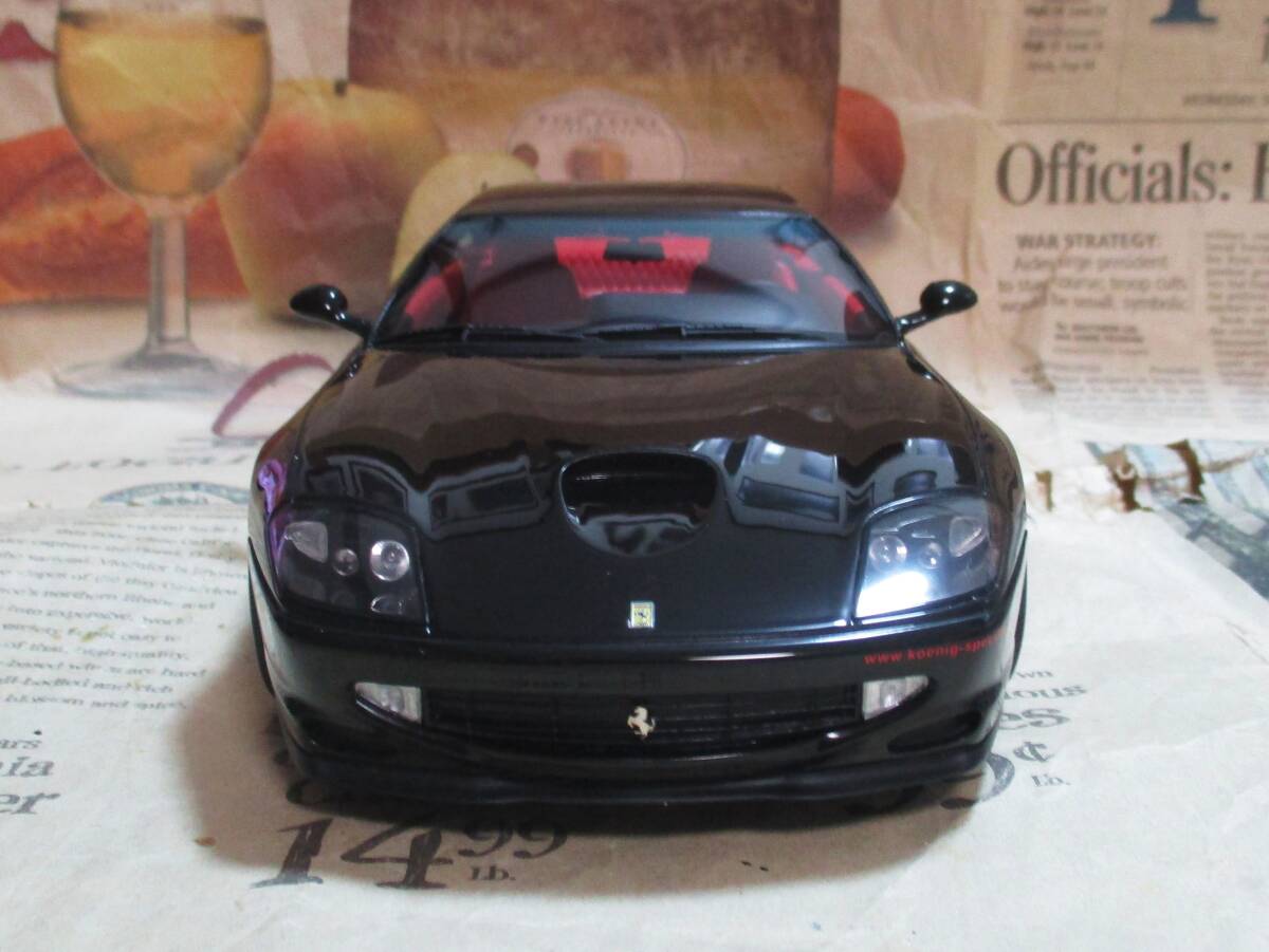 ★レア絶版*世界999台*GT Spirit*1/18*1997 Ferrari 550 Maranello Koenig Specials ブラック≠京商_画像3
