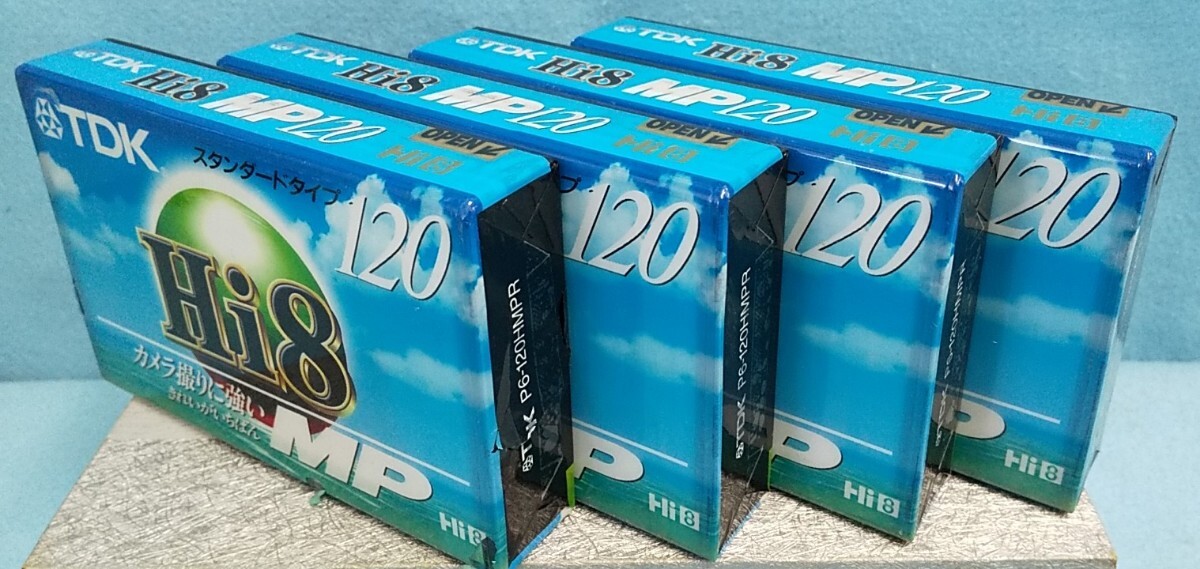 【未開封品】ビデオカセット TDK「Hi8 MP120」P6-120HMPR 4本セット 八王子引き取りOK25210