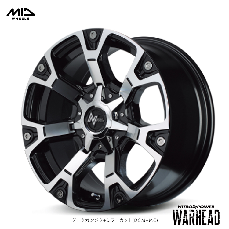 送料無料 ナイトロパワー WARHEAD (DGM+MC) 8.5J-20 +20 6H-139.7 (20インチ) 6H139.7 8.5J+20【4本セット 新品】