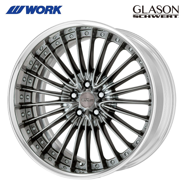 送料無料 ワーク SCHWERT GLASON FULL REVERSE STANDARD Adisk 9.5J-21 +1～-16 5H-120 【4本セット 新品】