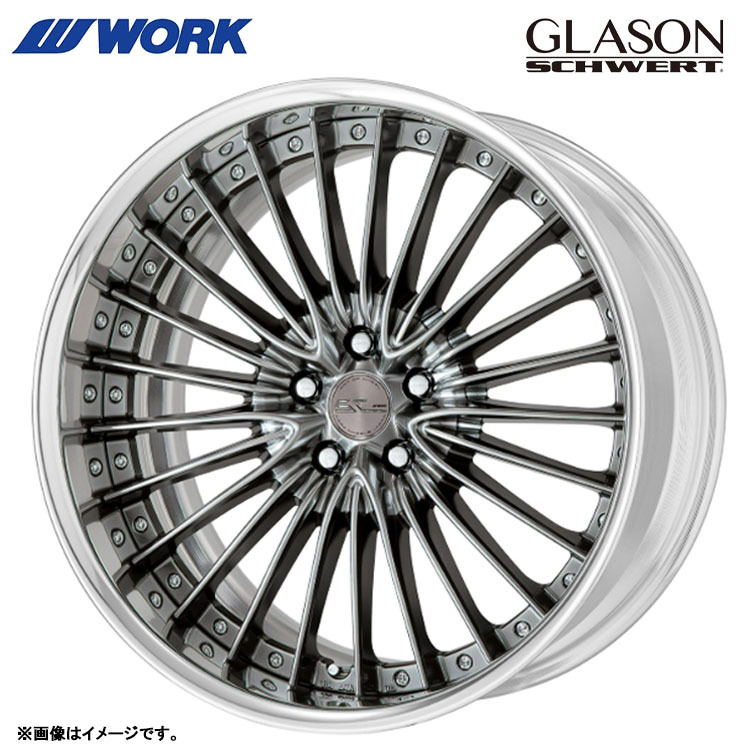 送料無料 ワーク SCHWERT GLASON FULL REVERSE DEEP RIM Odisk 8J-21 +41～26 5H-114.3 【4本セット 新品】