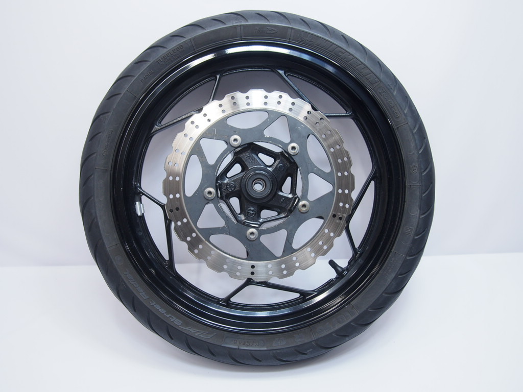 ニンジャ250.14-17年.純正フロントホイール2.75×17J振れありEX250L.15年外し
