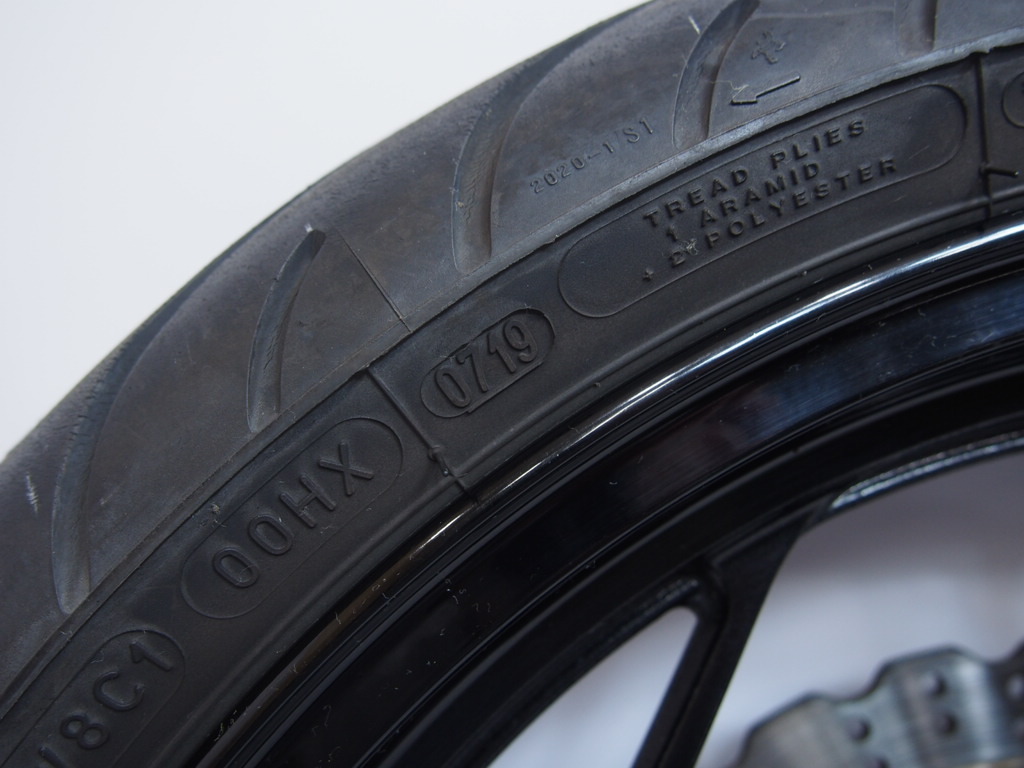 ニンジャ250.14-17年.純正フロントホイール2.75×17J振れありEX250L.15年外し