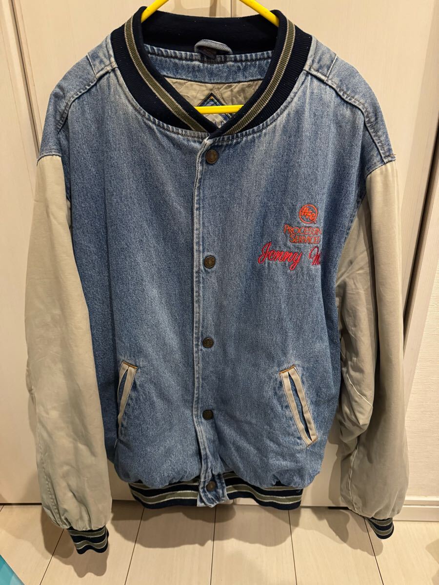 激レア vintage 90s デニム スタジャン ジャケット 80s ジーンズ GEAR アメカジ y2k ボックスシルエット古著 ビンテージ
