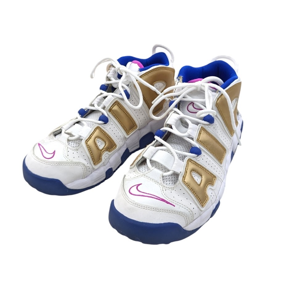 NIKE ナイキ Nike GS Air More Uptempo White Gold Blue 415082-106 モアテン US7Y 25cm