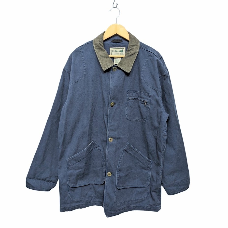 L.L.Bean エルエルビーン カバーオール ハンティングジャケット コットン コーデュロイ ネイビー OJV79 サイズ XL