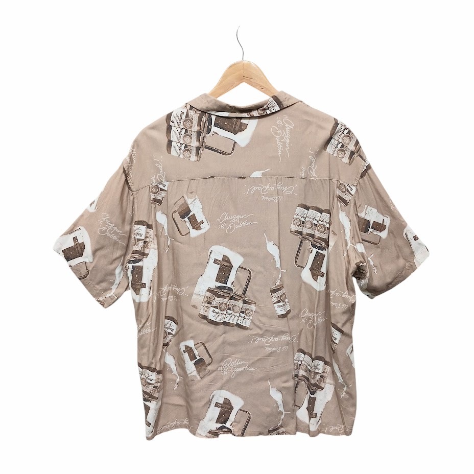 RADIALL CRAGER -OPEN COLLARED SHIRT S/S RAD-22SS-SH010 ラディアル オープンカラーシャツ 開襟 サイズ L ブラウン系
