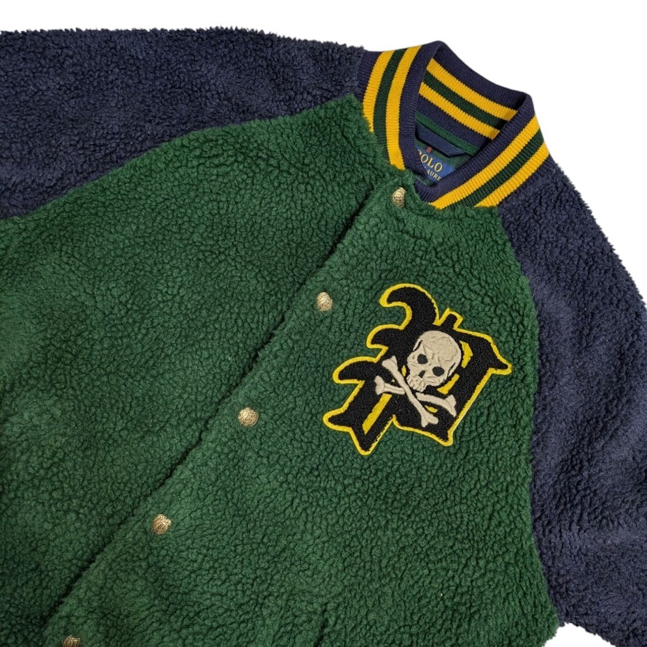 ラルフローレン スカル フリーススタジャン