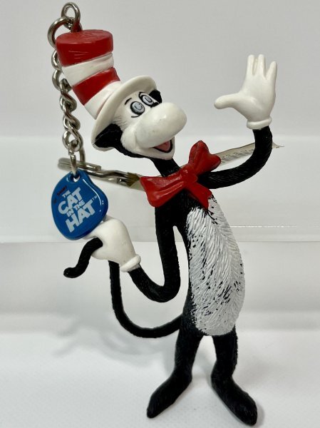 2003 ドクター・スース キャットインザハット フィギュア キーチェーン Dr. Seuss THE CAT IN THE HAT 絵本 キーホルダー