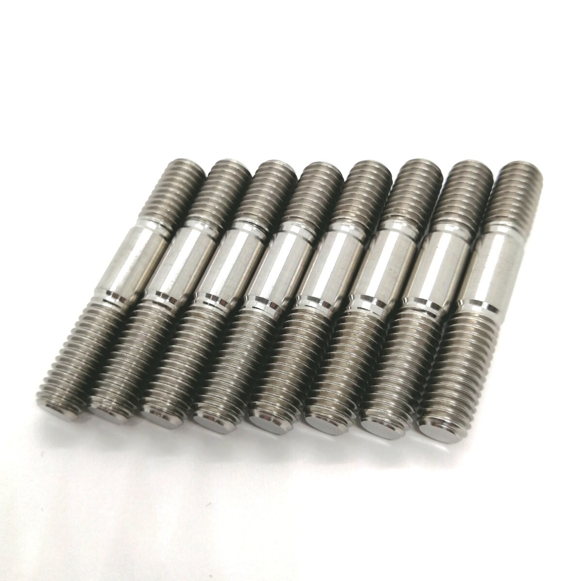 64チタン M8 P1.25 49mm スタッド ボルト 8本 チタン合金 Ti6Al4V