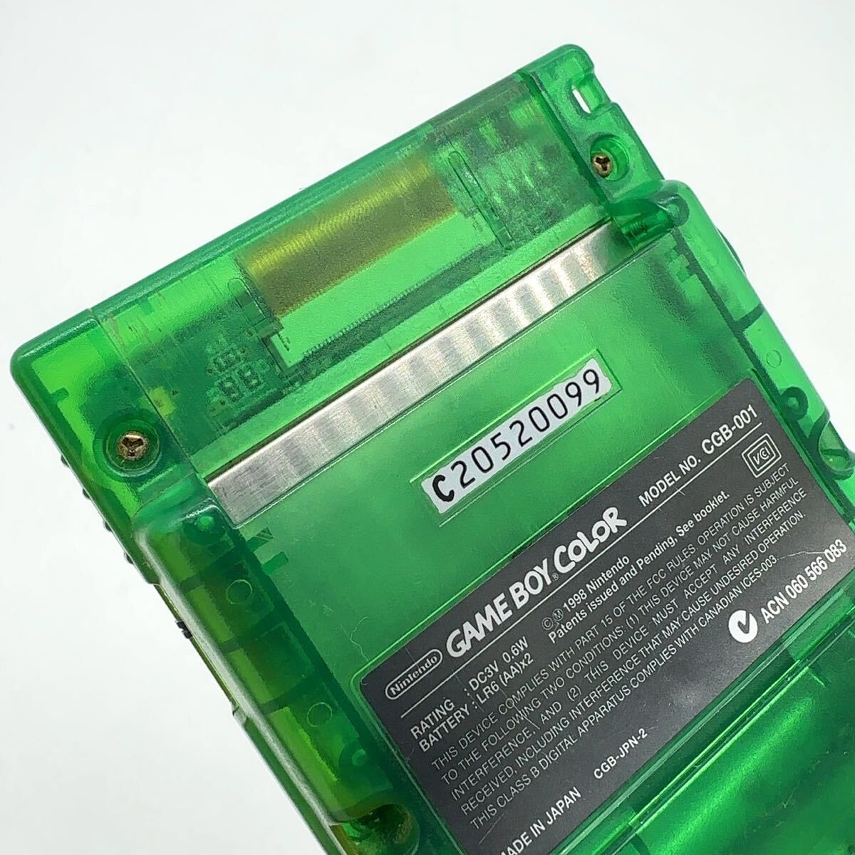 * редкий товар / стандартный товар * Nintendo Game Boy цвет корпус игрушка The .s ограничение прозрачный зеленый CGB-001 GBC GAMEBOY COLOR рабочее состояние подтверждено 
