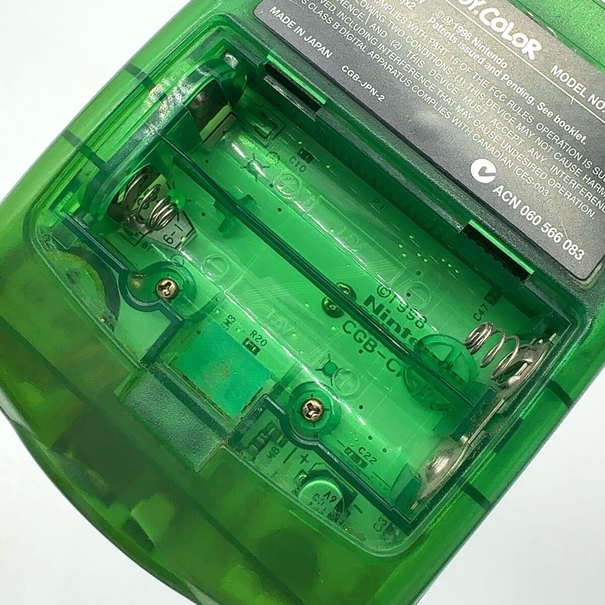 * редкий товар / стандартный товар * Nintendo Game Boy цвет корпус игрушка The .s ограничение прозрачный зеленый CGB-001 GBC GAMEBOY COLOR рабочее состояние подтверждено 