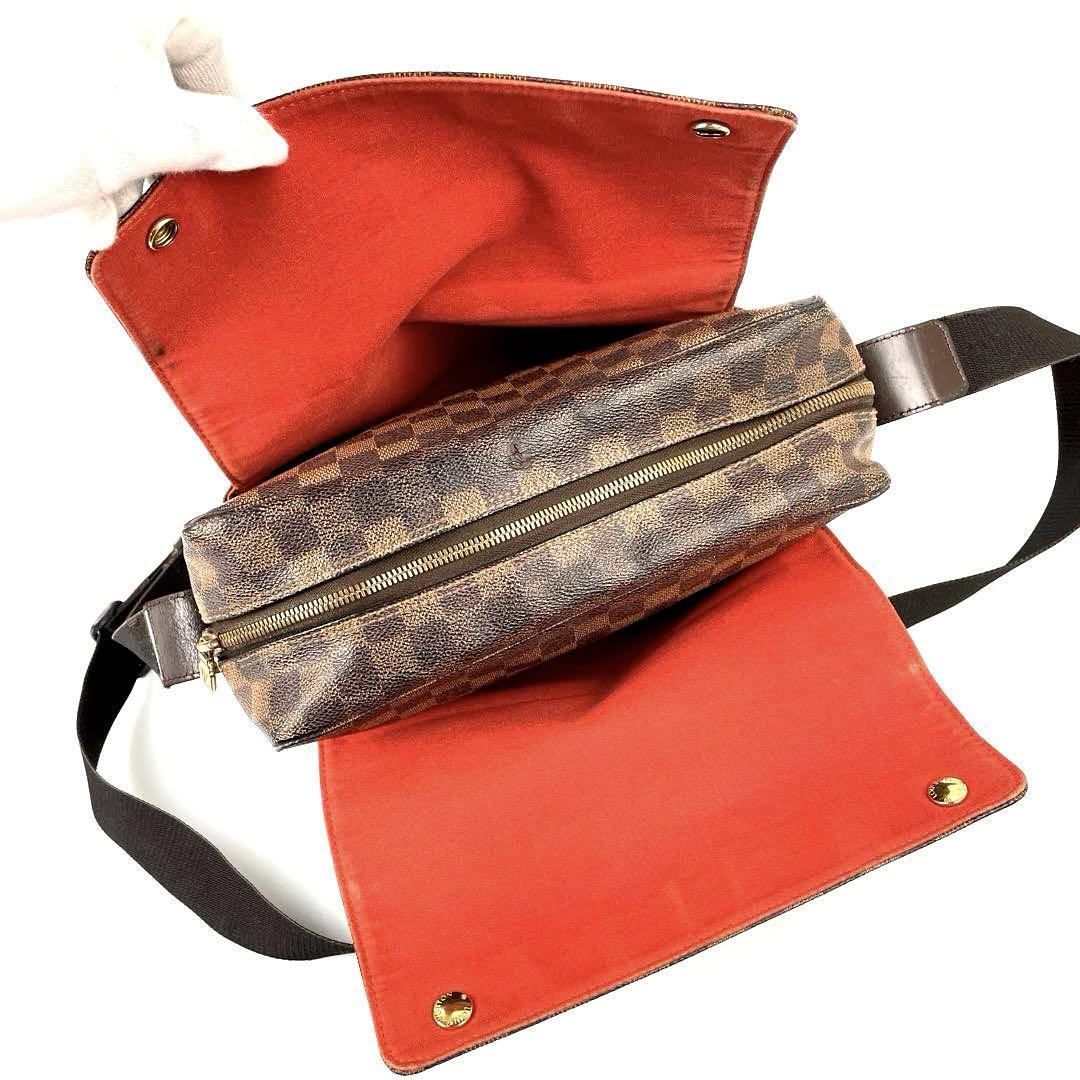 人気■Louis Vuitton ルイヴィトン N45255 TH0062 ダミエ ナヴィグリオ ショルダーバッグ クロスボディ 肩掛け 斜め掛け レザー ブラウン