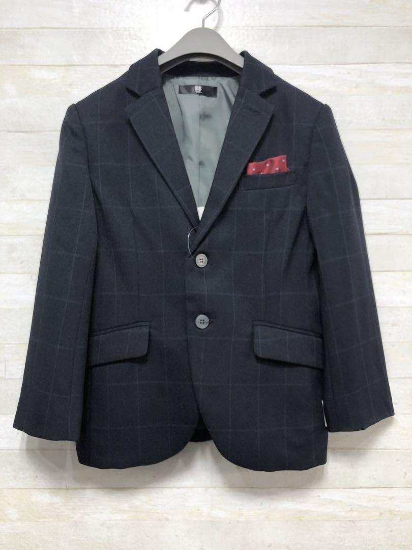 新品☆男の子130紺系フォーマルスーツ5点セット蝶ネクタイ入学式卒園式◯G202_画像3
