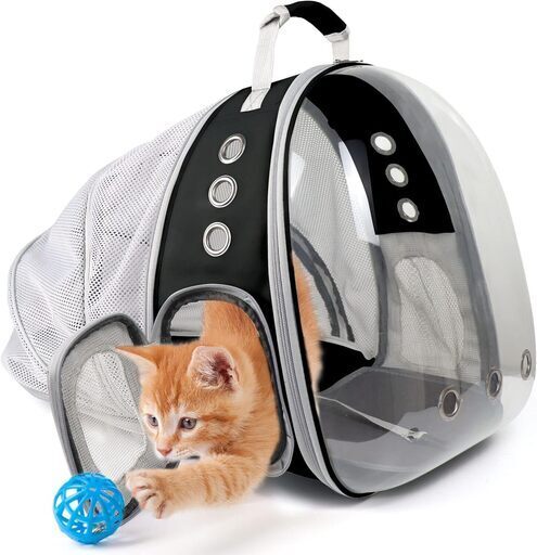 猫 キャリー リュック 宇宙船 拡張 カプセル 猫 キャリーバッグ リュック 災害避難用 犬 猫 ハード
