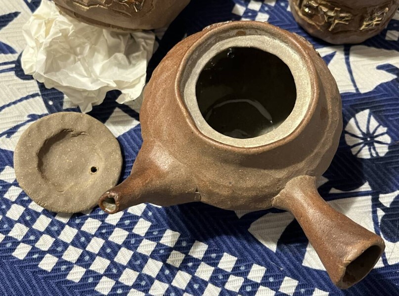 未使用中古 天竜峡焼 天龍峡焼 茶器セット 忙中閑 急須 湯冷まし 未使用中古 天竜峡焼 天龍峡焼 茶器セット 忙中閑 急須 湯冷まし