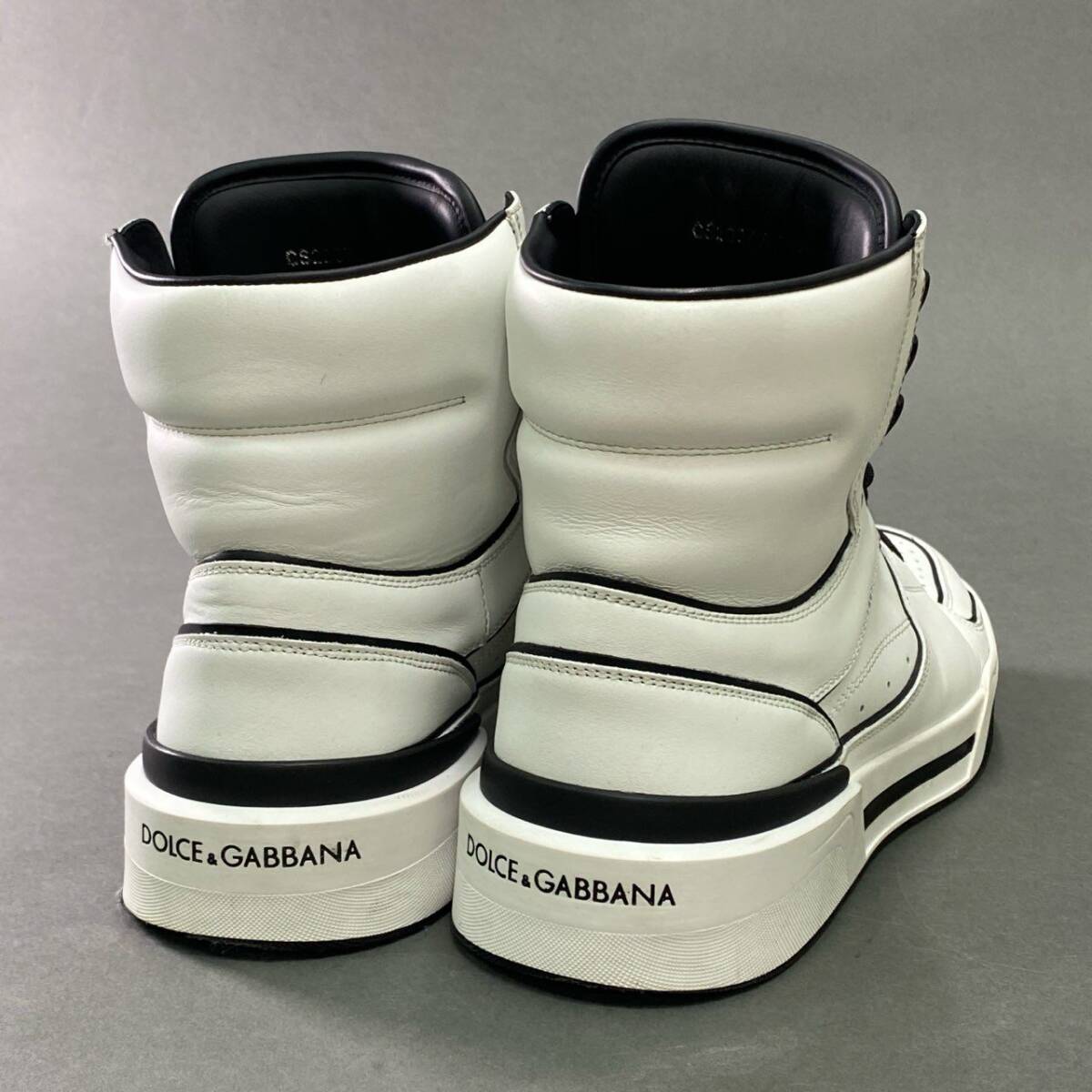 2b7 DOLCE＆GABBANA ドルチェアンドガッバーナ イタリア制 ニューローマ ミッドトップ レザースニーカー ハイカットスニーカー 9