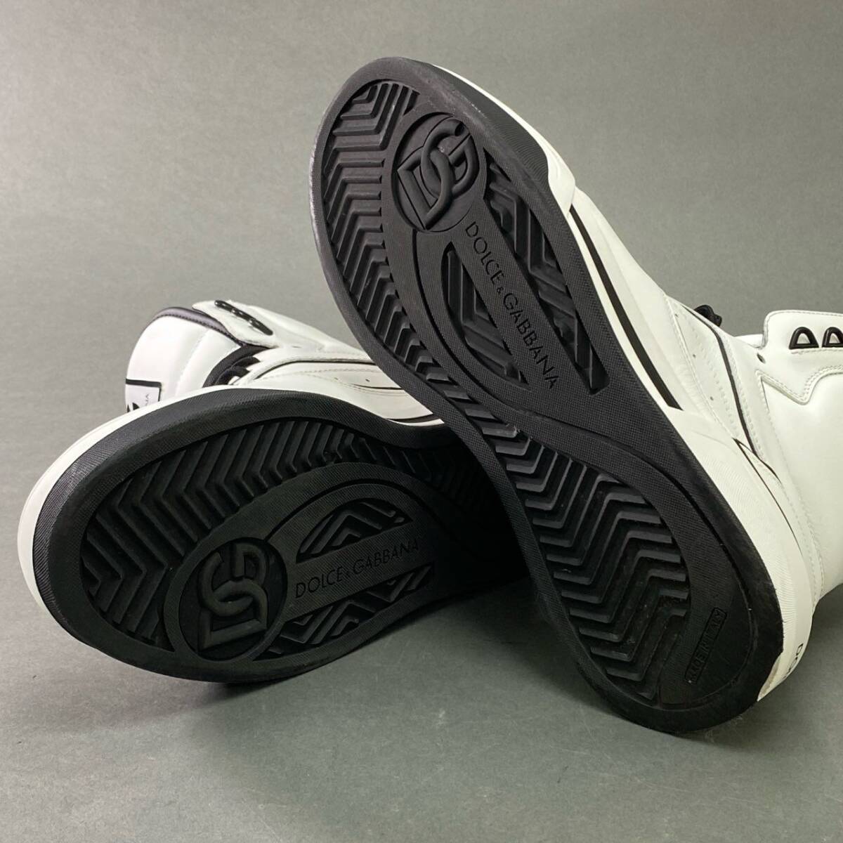 2b7 DOLCE＆GABBANA ドルチェアンドガッバーナ イタリア制 ニューローマ ミッドトップ レザースニーカー ハイカットスニーカー 9