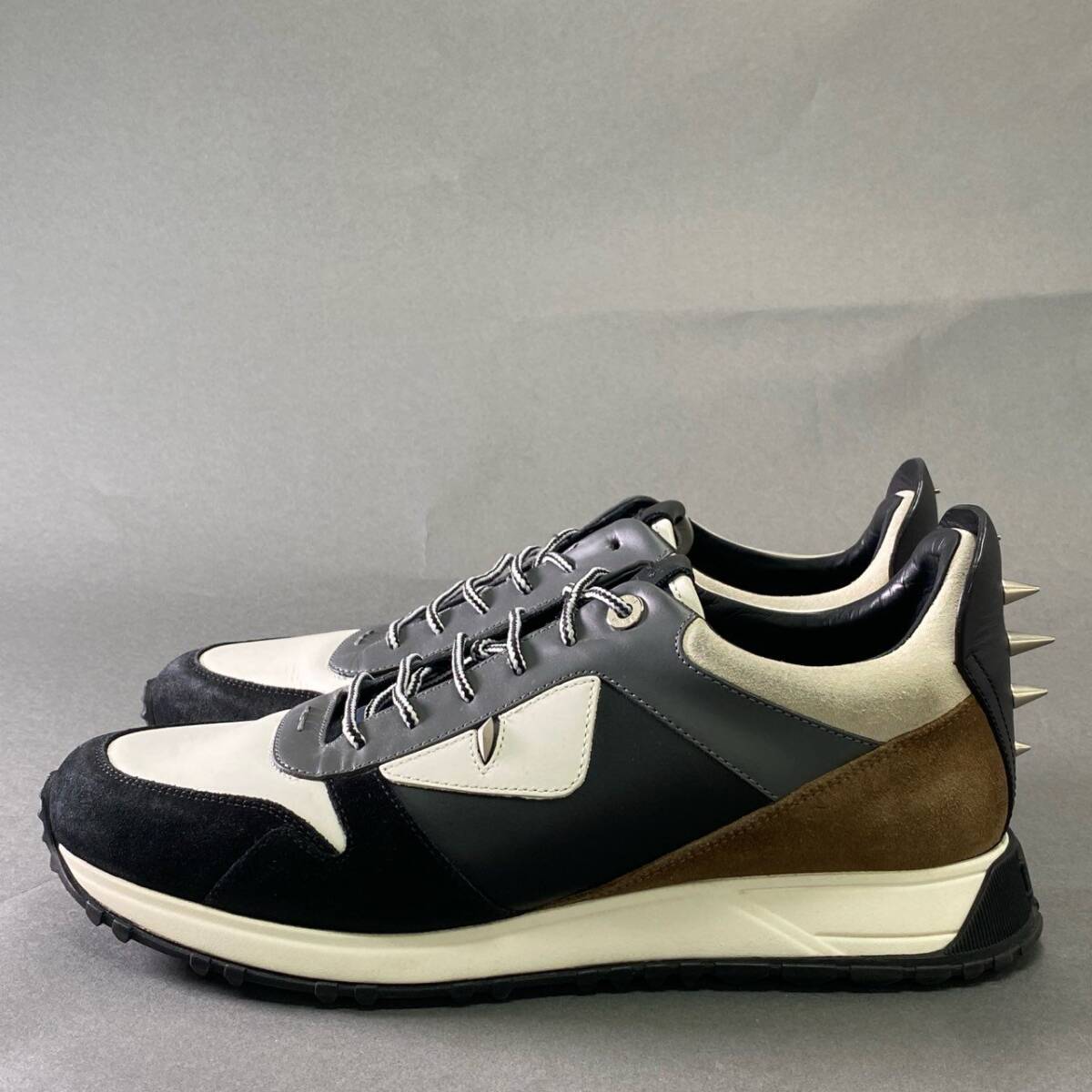4j4 FENDI フェンディ BAG BGS SNEAKERS バッグ バグズ スニーカー ローカット シューズ イタリア制 7 ブラック ネイビー ブラウン レザー