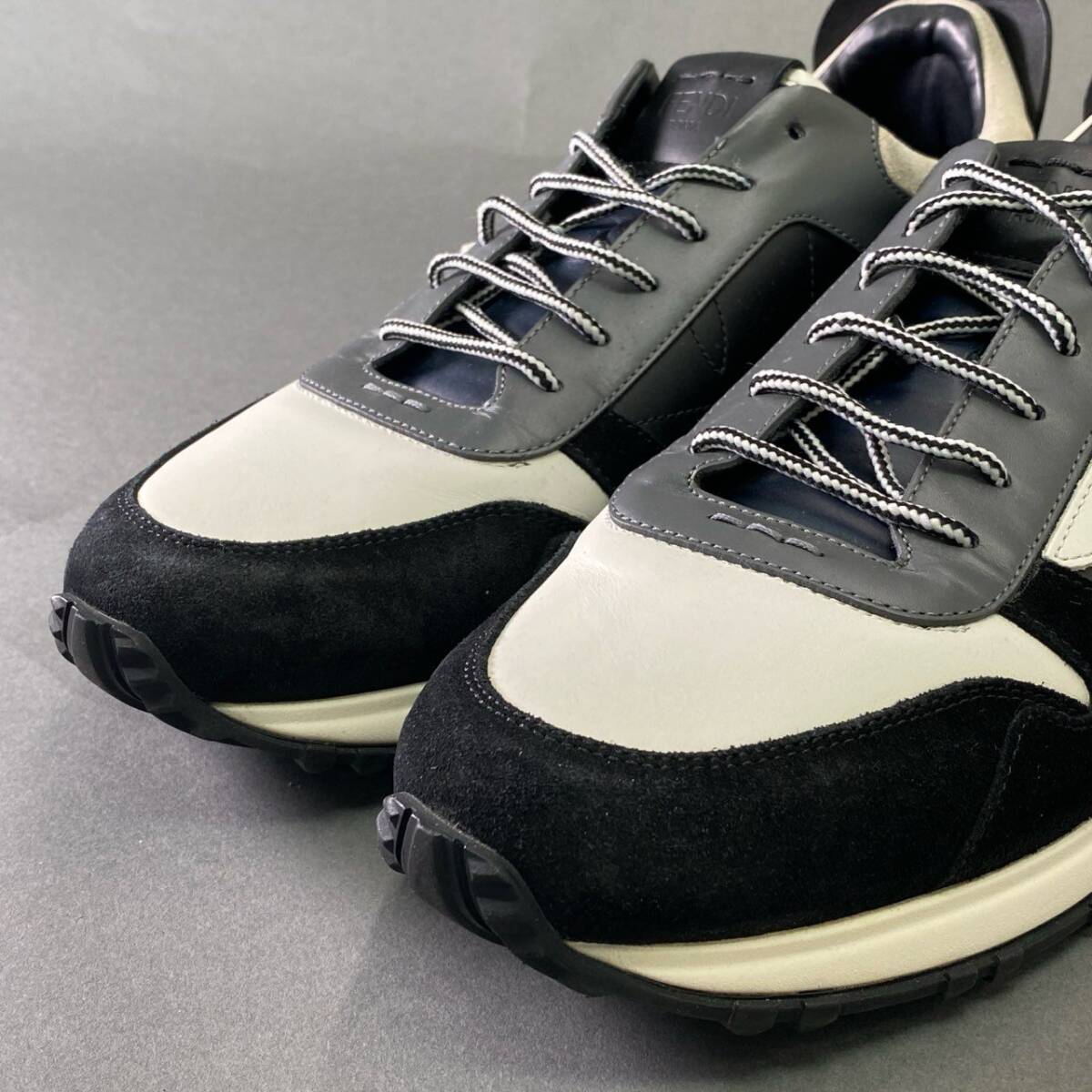 4j4 FENDI フェンディ BAG BGS SNEAKERS バッグ バグズ スニーカー ローカット シューズ イタリア制 7 ブラック ネイビー ブラウン レザー