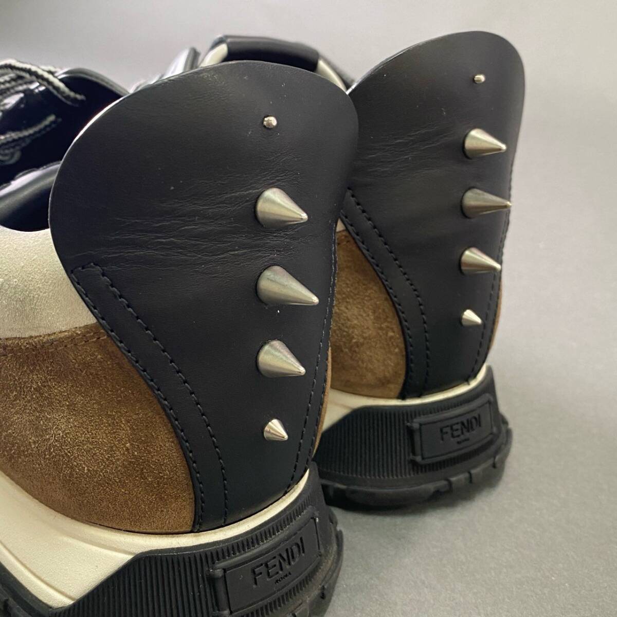 4j4 FENDI フェンディ BAG BGS SNEAKERS バッグ バグズ スニーカー ローカット シューズ イタリア制 7 ブラック ネイビー ブラウン レザー