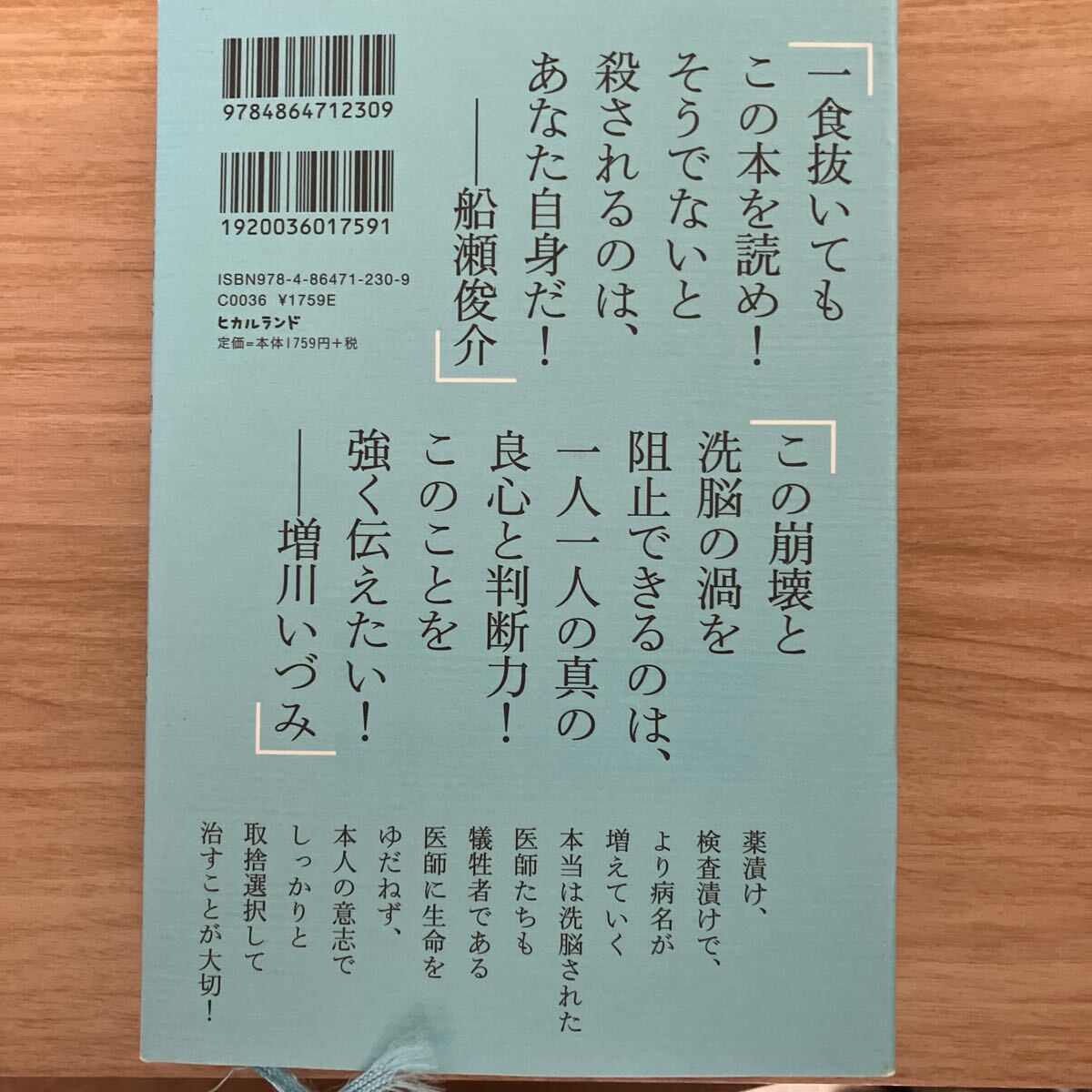 大崩壊渦巻く〈今ここ日本〉で慧眼をもって生きる！　医療は始まりに過ぎなかった （医療は始まりに過ぎなかった） 増川いづみ　船瀬俊介_画像2