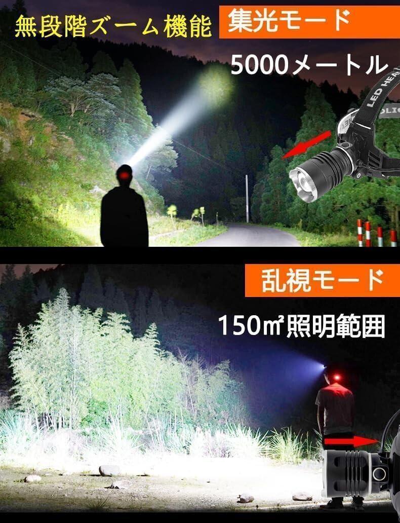ヘッドライト ヘルメット ヘッドランプ 軽量 登山 キャンプ 釣り 防水 160