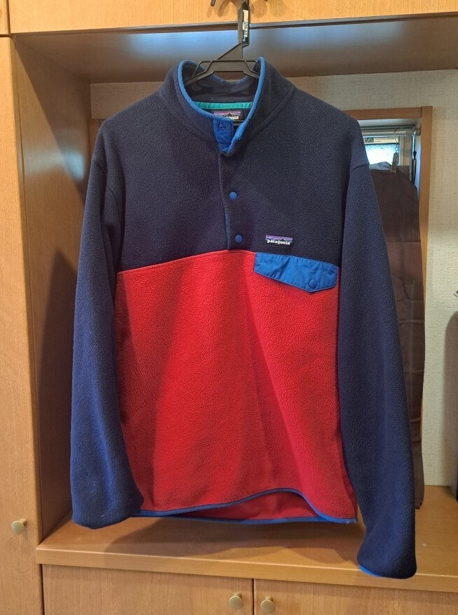 パタゴニア スナップT シンチラ patagonia プルオーバー M　ツートン　ネイビー　レッド　紺　赤　フリース