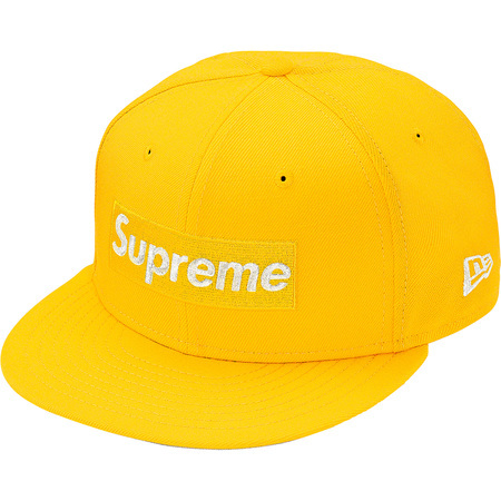帽子 7 3/4 supreme 20ss $1M Metallic Box Logo New Era yellow