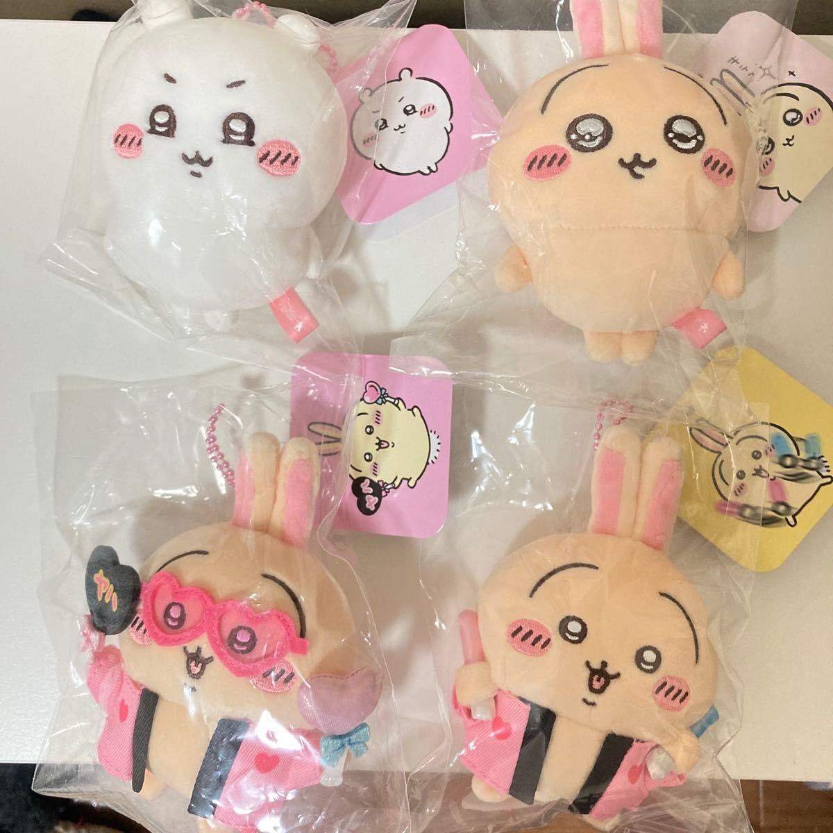 ちいかわ ムン顔 うさぎ オタ活 マスコット 4点セット グッズ ちいかわ ムン顔 うさぎ オタ活 マスコット 4点セット グッズ