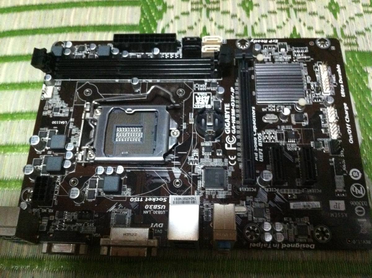 マザーボード LGA1150 GA-H81M-D3V-JP ジャンク品_画像1