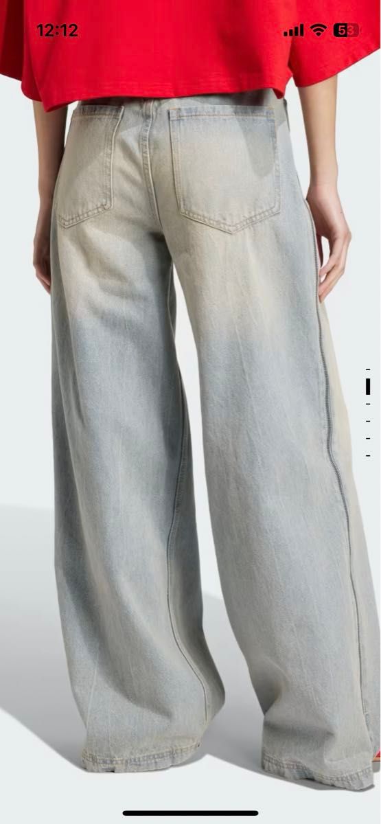 adidas ADILENIUM シーズン 3 ジップ ウォッシュド デニムパンツ adidas ADILENIUM シーズン 3 ジップ ウォッシュド デニムパンツ