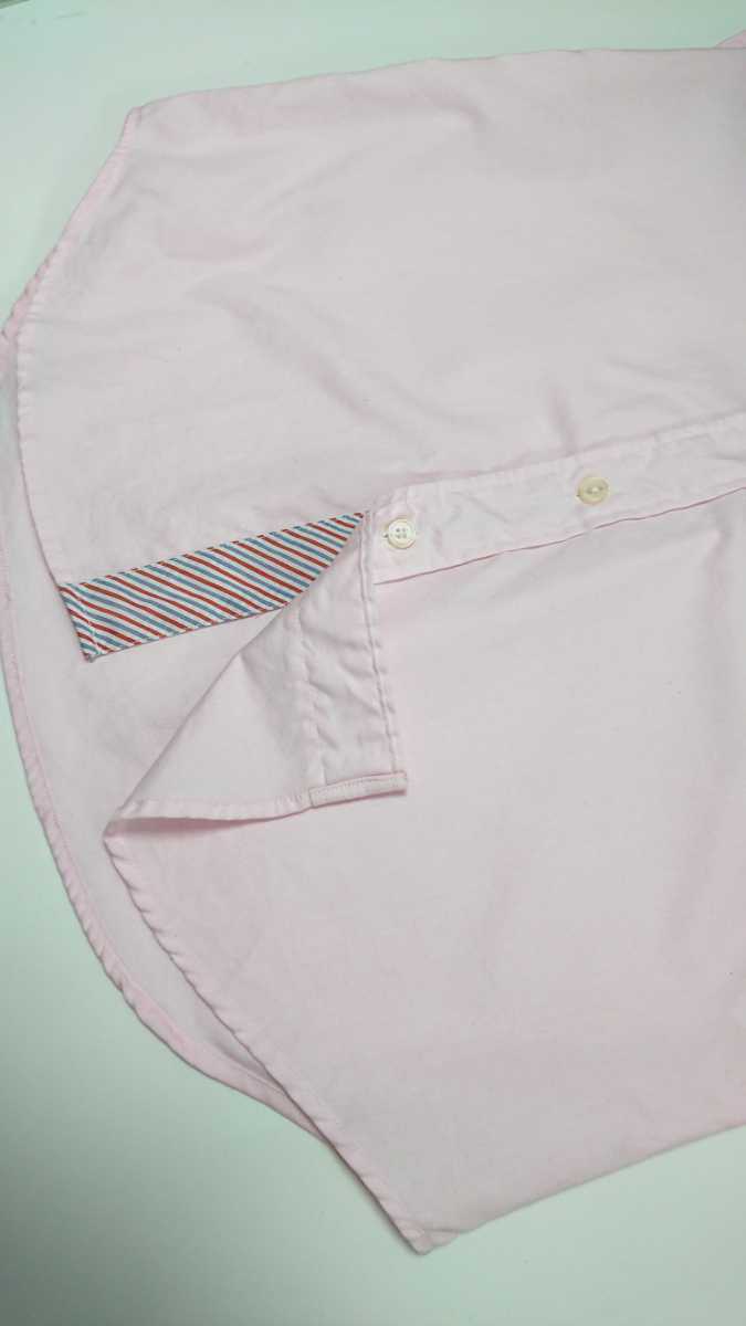 UNITED ARROWS メンズS ユナイテッドアローズ 半袖 コットン ボタンダウン オックスフォード シャツ 薄ピンク