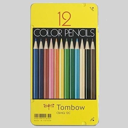 * бесплатная доставка * новый товар * не использовался * стрекоза карандаш * цветные карандаши NQ (12 цвет ) CB-NQ12C*12 -цветный набор * желтый цвет. в жестяной банке *. входить .*. входить . подготовка * подарок 