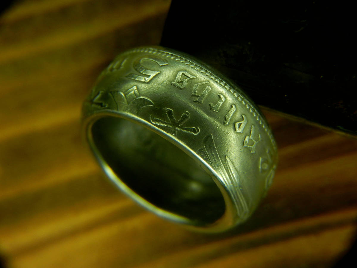 Vintage style［コインリング／／5マルク/1935/♯12／13］Coin ring_画像8